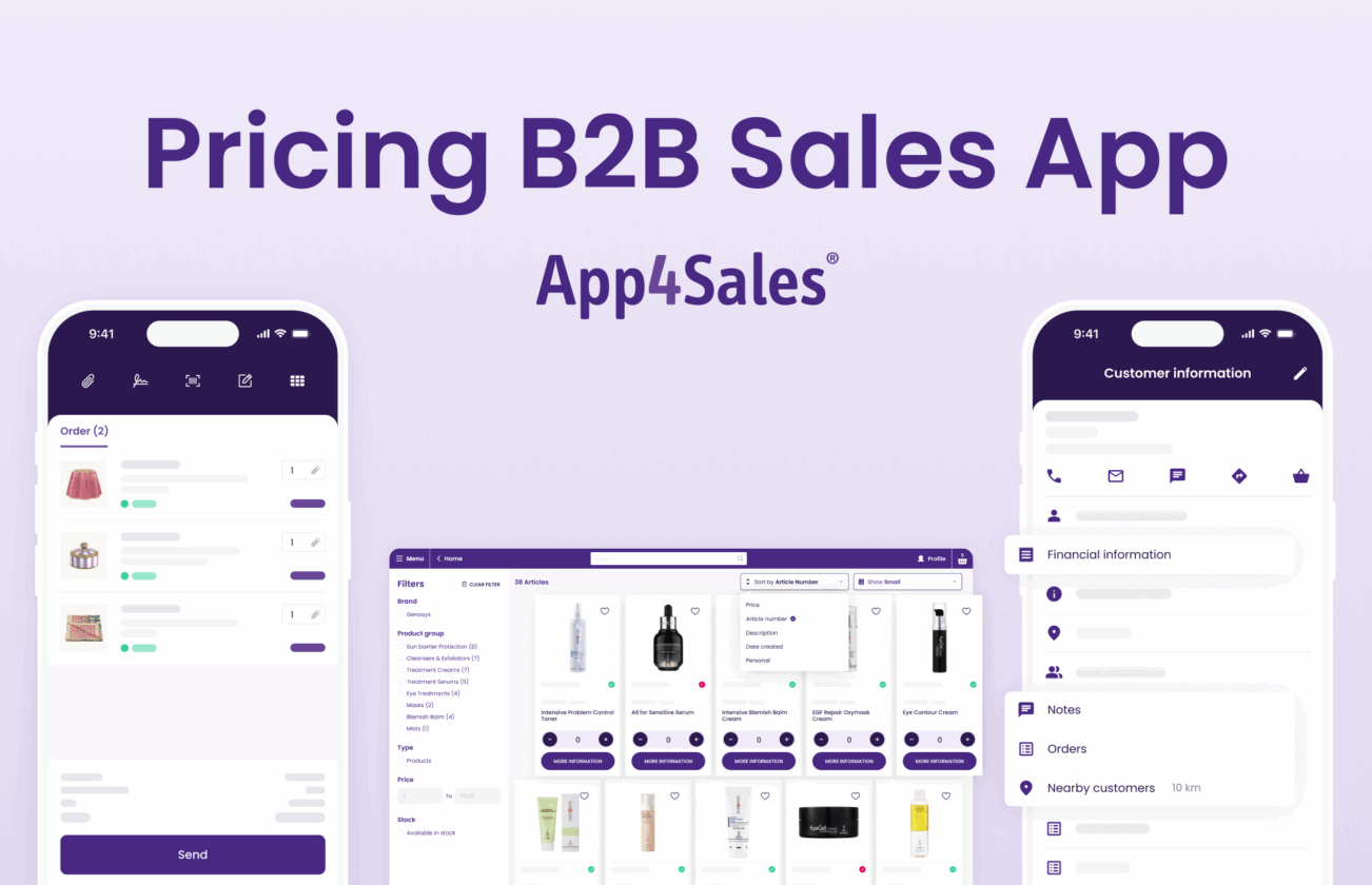 App4Sales Pricing B2B Sales app